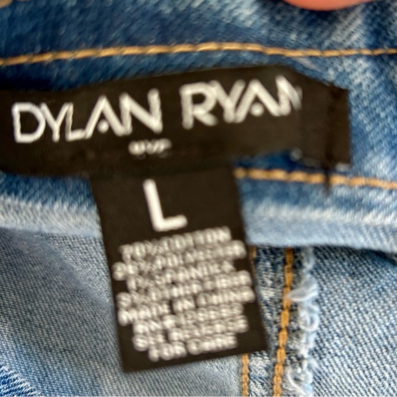 Dylan Ryan Denim Sleeveless Top, Front Button, Elastic Back, Sz Large, NEW - Picture 7 of 7